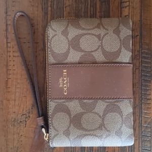 Brown Coach Wristlet